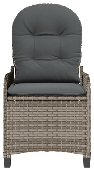 Fotel párnával Szürke Poly Rattan