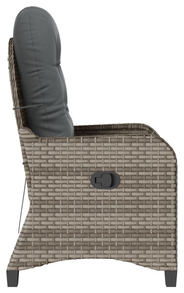 Fotel párnával Szürke Poly Rattan