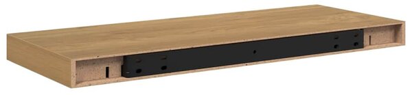Falpolc Falra szerelhető tárolóval Barna 60 x 23 x 4 cm Faanyag