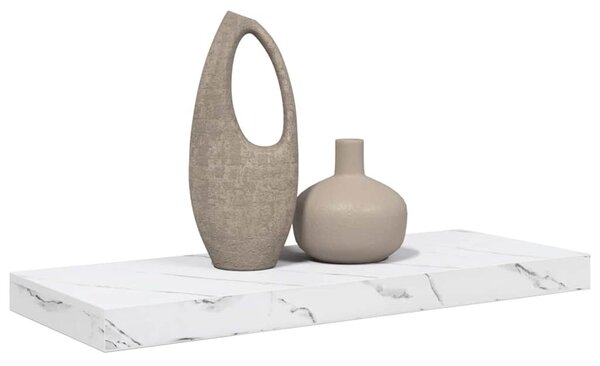 Falpolc Falra szerelhető Fehér márvány 60 x 23 x 4 cm Faanyag