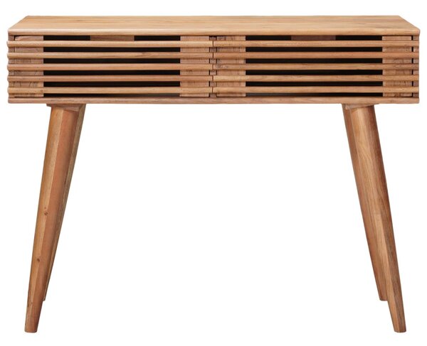 Asztal Természetes 100 x 48 x 76 cm Tömör Akácfa és Műanyag Fa