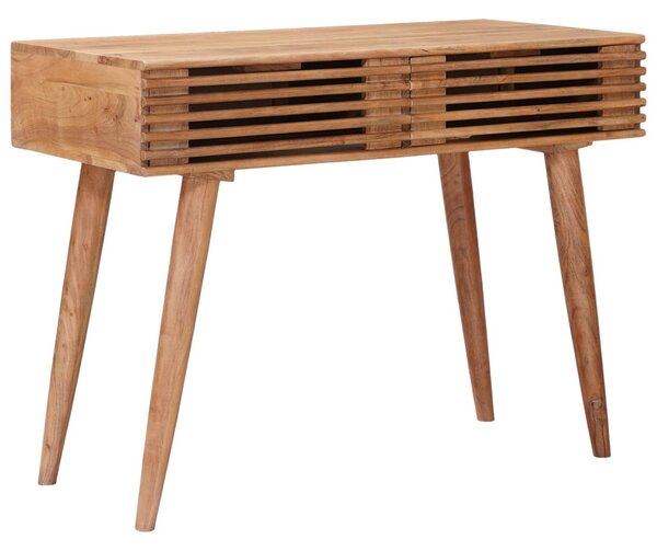 Asztal Természetes 100 x 48 x 76 cm Tömör Akácfa és Műanyag Fa