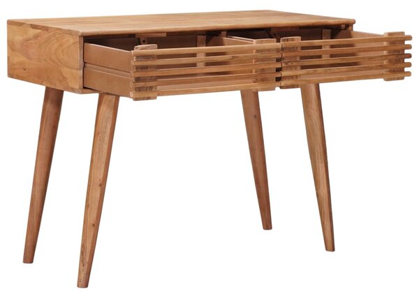 Asztal Természetes 100 x 48 x 76 cm Tömör Akácfa és Műanyag Fa