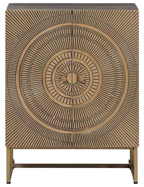 Széf Bronz 53,5 x 30 x 70 cm Tömör Mangófa és Műszaki Fa