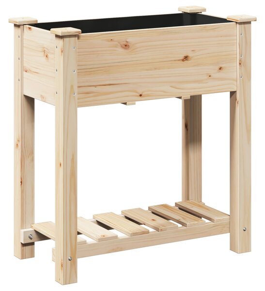 Kertészeti Kaspó Polccal 71x37x76 cm Tömör Fenyő