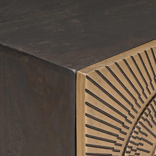 TV szekrény Bronz 105 x 30 x 50 cm Tömör Mangófa és Műszaki Fa