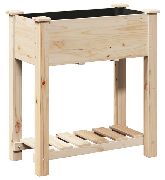 Kertészeti Kaspó Polccal 71x37x76 cm Tömör Fenyő
