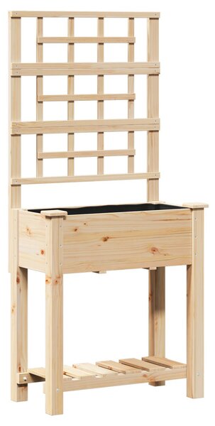 Kerti cserép Bézs 71 x 38 x 152 cm Szilárd fenyőfa