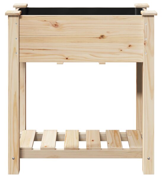 Kertészeti Kaspó Polccal 71x37x76 cm Tömör Fenyő