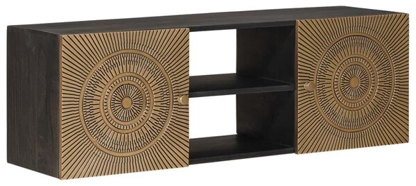 TV szekrény Bronz 105 x 30 x 35 cm Tömör Mangófa és Műszaki Fa