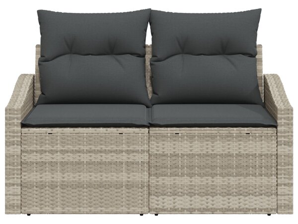 Kerti kanapé párnával 123 x 62 x 69 cm polirattan