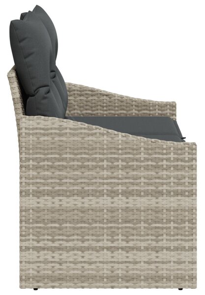 Kerti kanapé párnával 123 x 62 x 69 cm polirattan