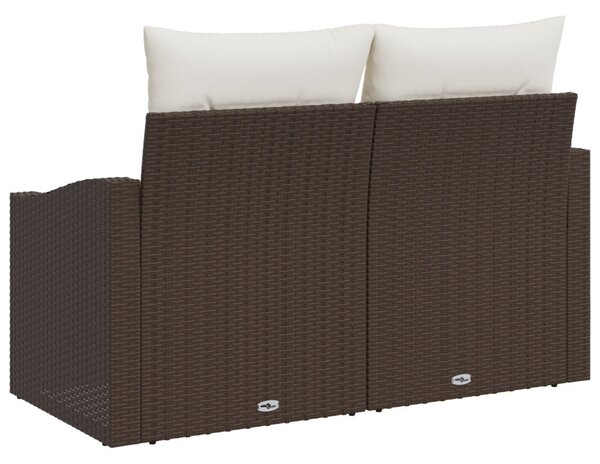 Kerti kanapé párnával 123 x 62 x 69 cm polirattan