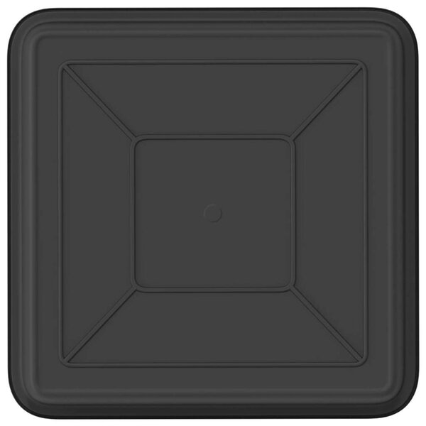 Négyzetes Virágtálca 6 db Fekete 18 x 18 x 2 cm Műanyag