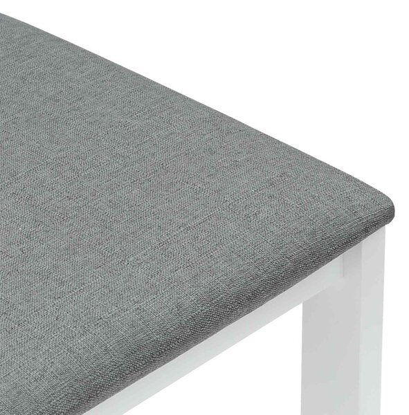 Étkező Székek 2 pcs Fehér 40 x 47,5 x 99,5 cm Tömör Gumi Fa