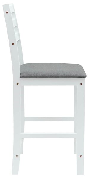Étkező Székek 2 pcs Fehér 40 x 47,5 x 99,5 cm Tömör Gumi Fa