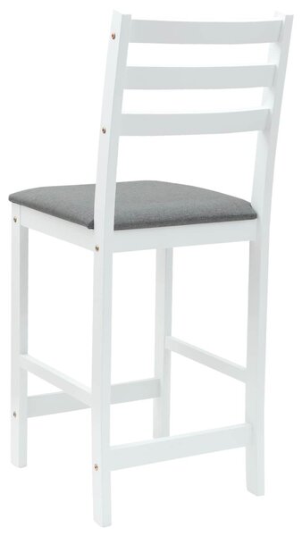 Étkező Székek 2 pcs Fehér 40 x 47,5 x 99,5 cm Tömör Gumi Fa