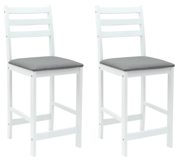 Étkező Székek 2 pcs Fehér 40 x 47,5 x 99,5 cm Tömör Gumi Fa