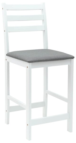 Étkező Székek 2 pcs Fehér 40 x 47,5 x 99,5 cm Tömör Gumi Fa