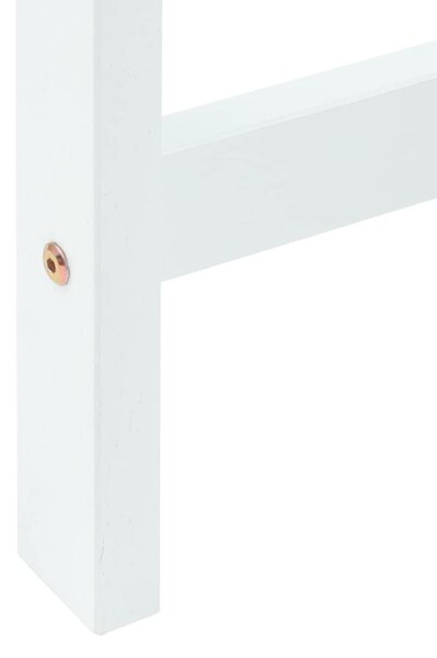 Étkező Székek 2 pcs Tömör Gumi Fa Fehér 40 x 47,5 x 99,5 cm