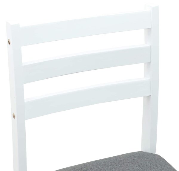 Étkező Székek 2 pcs Fehér 40 x 47,5 x 99,5 cm Tömör Gumi Fa