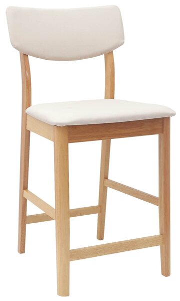 Étkező Székek 2 pcs Természetes 48 x 49 x 95 cm Tömör Gumi Fa