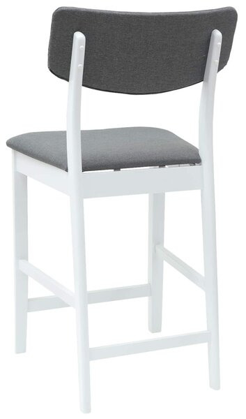 Étkező Székek 2 pcs Fehér 48 x 49 x 95 cm Tömör Gumi Fa