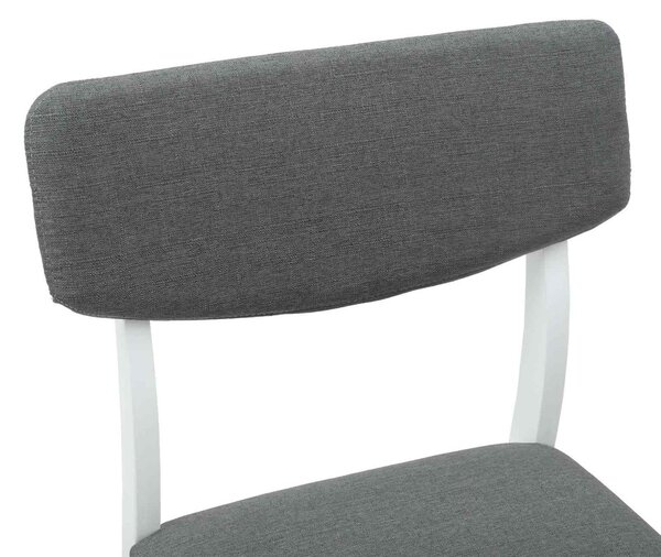 Étkező Székek 2 pcs Fehér 48 x 49 x 95 cm Tömör Gumi Fa