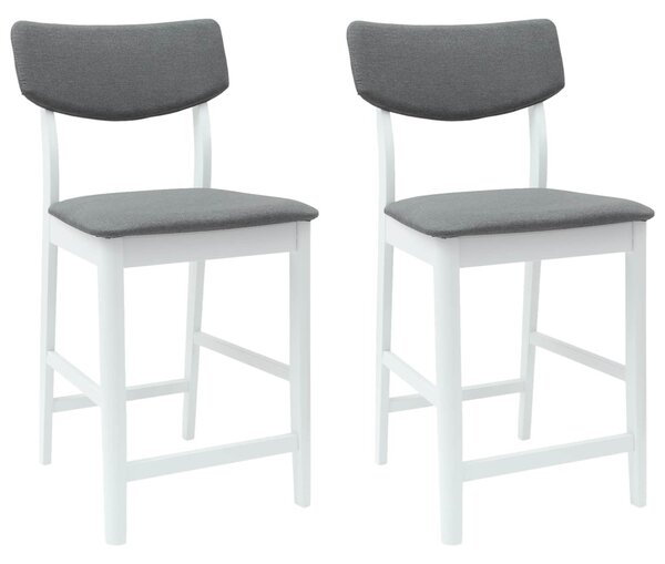 Étkező Székek 2 pcs Fehér 48 x 49 x 95 cm Tömör Gumi Fa