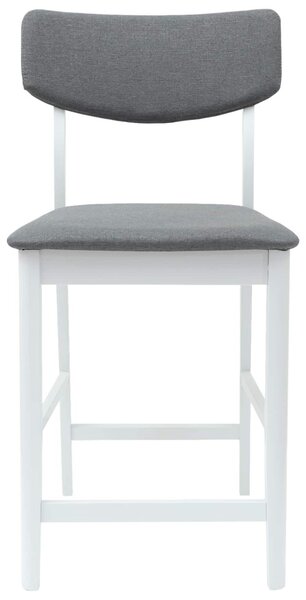 Étkező Székek 2 pcs Fehér 48 x 49 x 95 cm Tömör Gumi Fa
