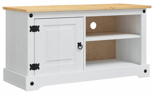 TV szekrény Corona Fehér 100 x 40 x 52 cm Tömör fenyőfa