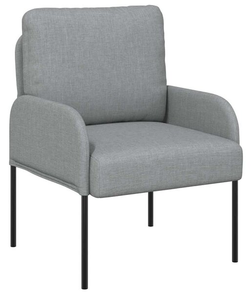 VidaXL Kanapék párnával 55cm Világosszürke Furnér