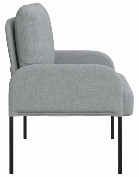 VidaXL Kanapék párnával 55cm Világosszürke Furnér