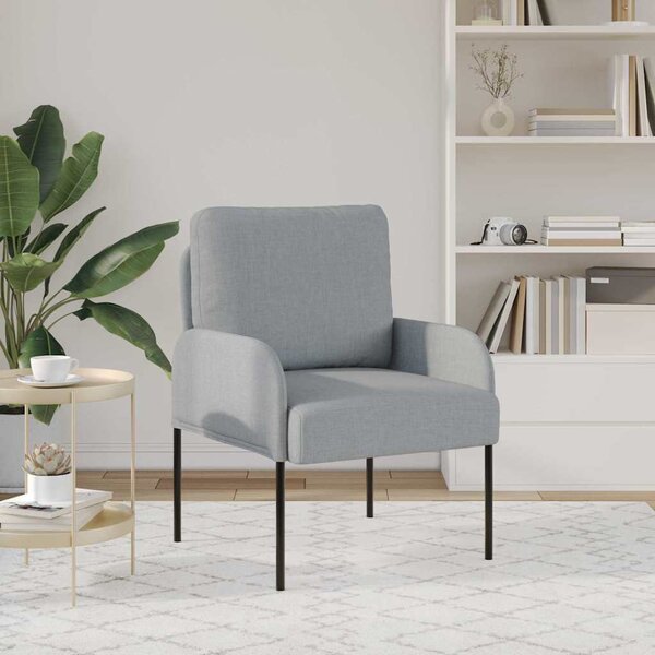 VidaXL Kanapék párnával 55cm Világosszürke Furnér