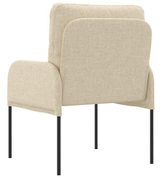 VidaXL Kanapék párnával 55cm Krém Furnér