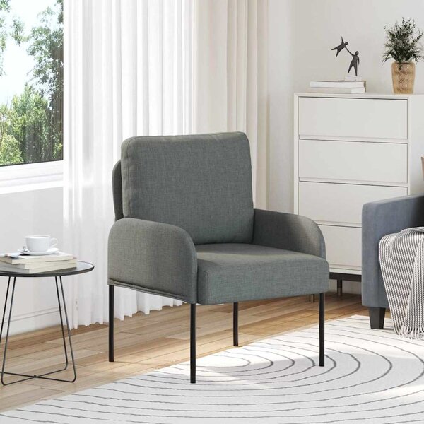 VidaXL Kanapék párnával 55cm Sötétszürke Furnér