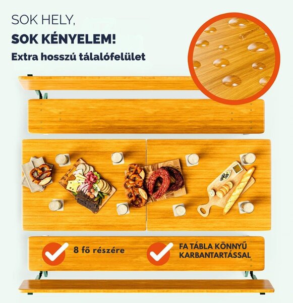 PRAKTIK sörpad készlet háttámlával, 170cm, barna Jurhan