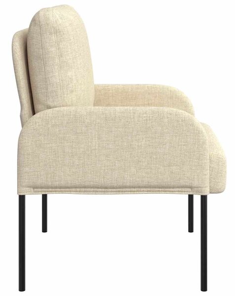 VidaXL Kanapék párnával 55cm Krém Furnér