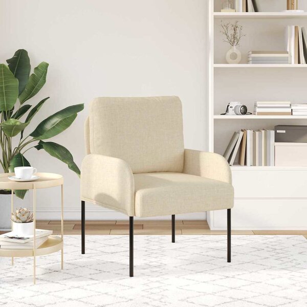 VidaXL Kanapék párnával 55cm Krém Furnér