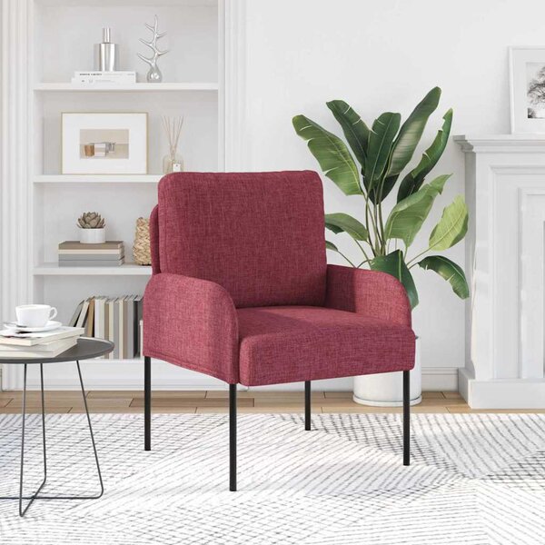 VidaXL Kanapék párnával 55cm Bordó Furnér