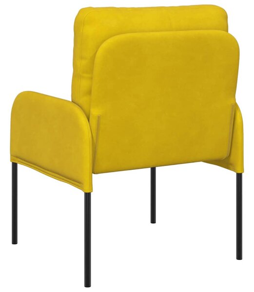 VidaXL Kanapék párnával 55cm Sárga Furnér