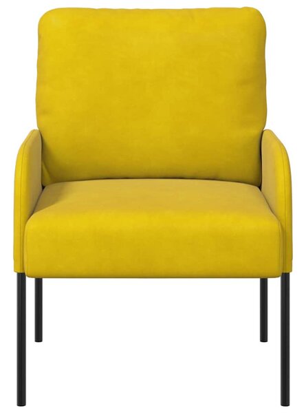 VidaXL Kanapék párnával 55cm Sárga Furnér