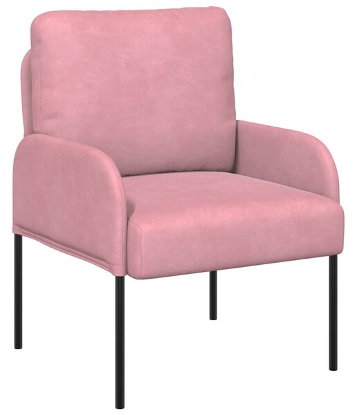 VidaXL Kanapék párnával 55cm Rózsaszín Furnér
