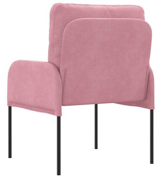 VidaXL Kanapék párnával 55cm Rózsaszín Furnér