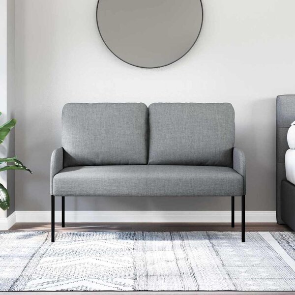 Kanapék párnával 110cm Világosszürke Furnér