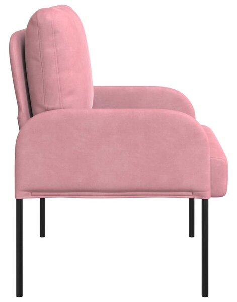 VidaXL Kanapék párnával 55cm Rózsaszín Furnér
