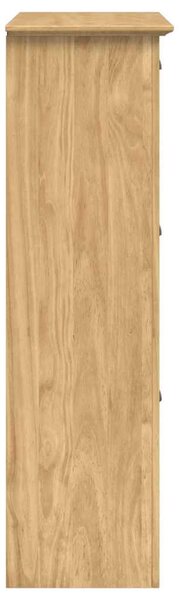 Cipőtartó fiókkal BODO Méz barna 80 x 35 x 118 cm Faanyag