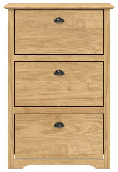 Cipőtartó fiókkal BODO Méz barna 80 x 35 x 118 cm Faanyag
