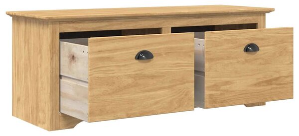 VidaXL Előszoba pad fiókkal BODO Méz barna 118 x 40 x 50 cm Faanyag