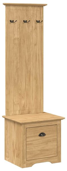 Előszobafal BODO Méz barna 50 x 40 x 156,7 cm Tömör Fenyőfa